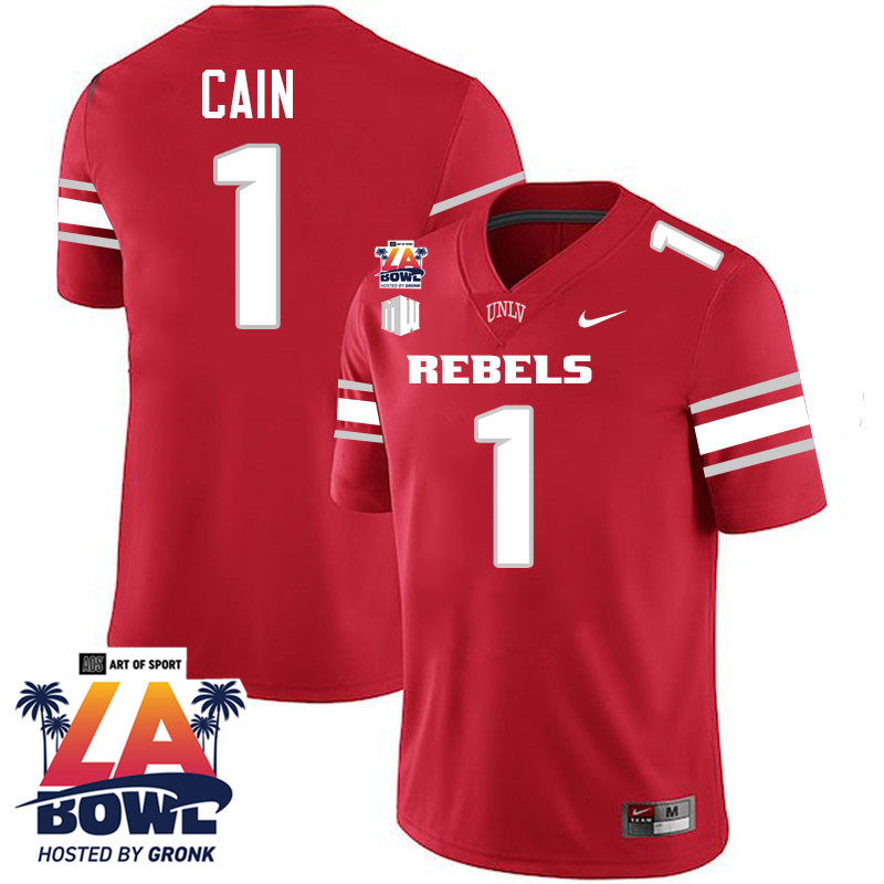 Casey Cain LA Bowl Jersey,UNLV Rebels 2024 LA Bowl Jersey-Scarlet